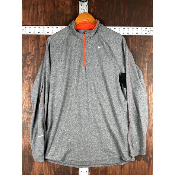 Nike Running Element 1/4 Zip‎ Pullover Moisture Wicking Pullover Gray Mens Large - Picture 1 of 8
